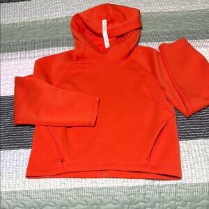 Lululemon Bright Orange Cropped Hoodie